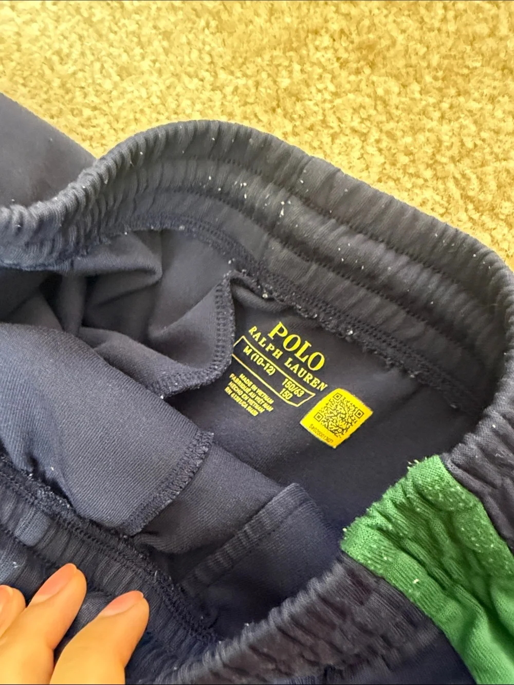 Ralph Lauren Kids Navy & Green Athletic Joggers